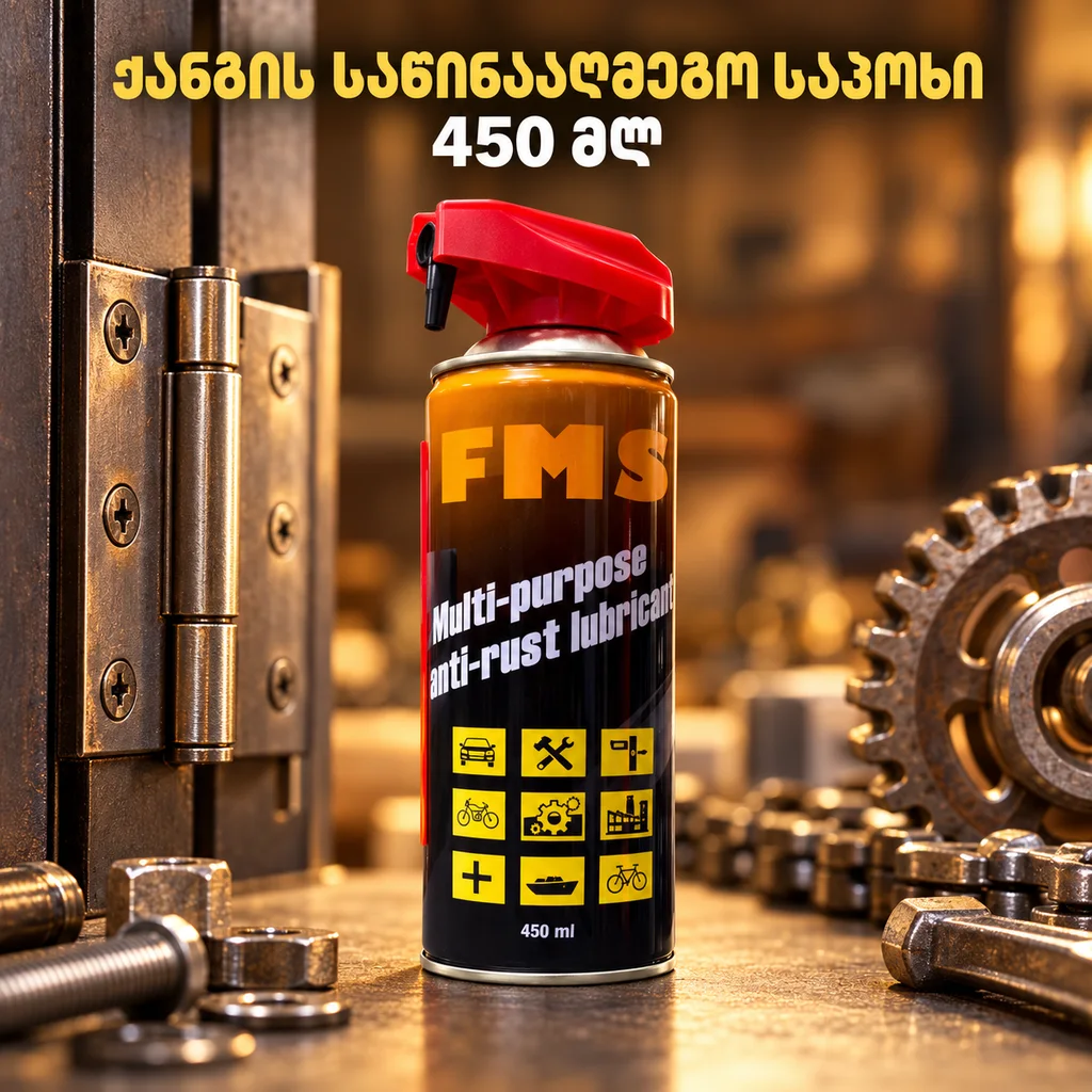 ჟანგის საწინააღმდეგო საპოხუ / ANTI RUST LUBRICANT 450ML