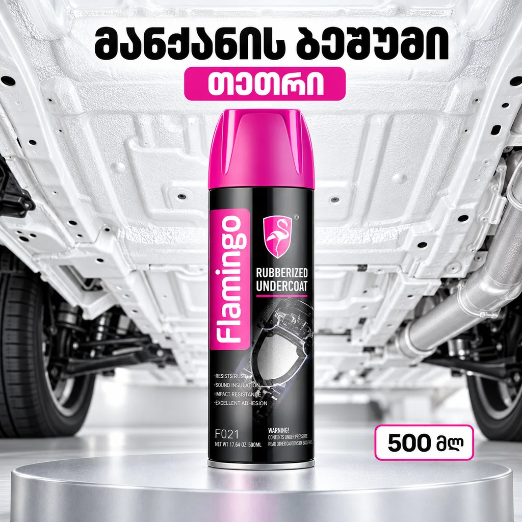 RUBBERIZED UNDERCOAT- WHITE (500ML) - მანქანის ბეშუმი - თეთრი