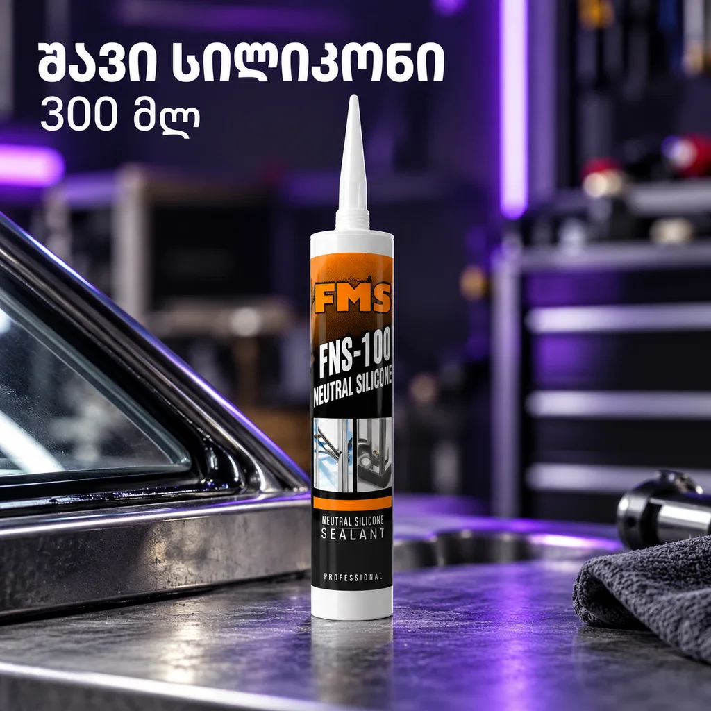 შავი სილიკონი / NEUTRAL SILICONE SEALANT300ML BLACK