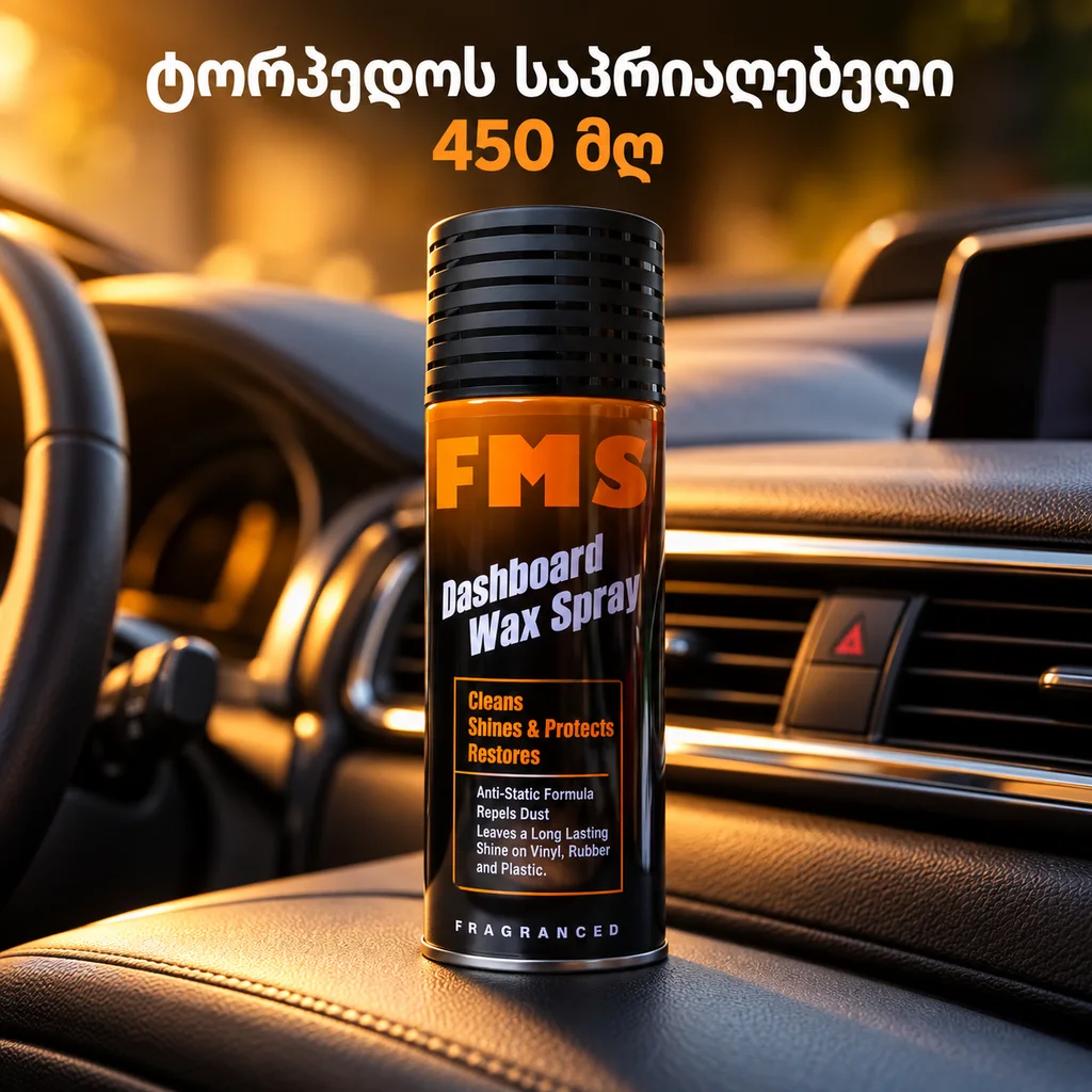DASHBOARD WAX SPRAY 450ml - ტორპედოს საპრიალებელი
