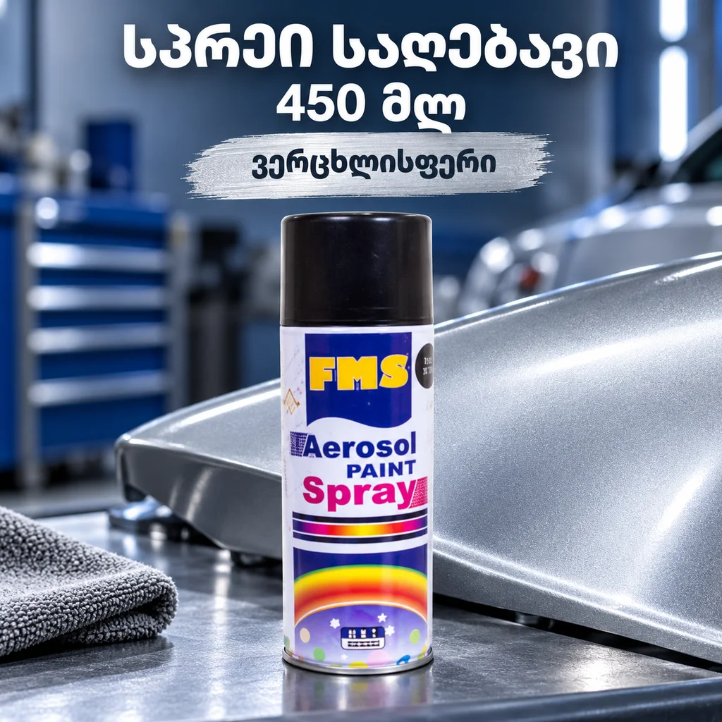 სპრეი საღებავი / PAINT SPRAY(450ML)#36 SILVER