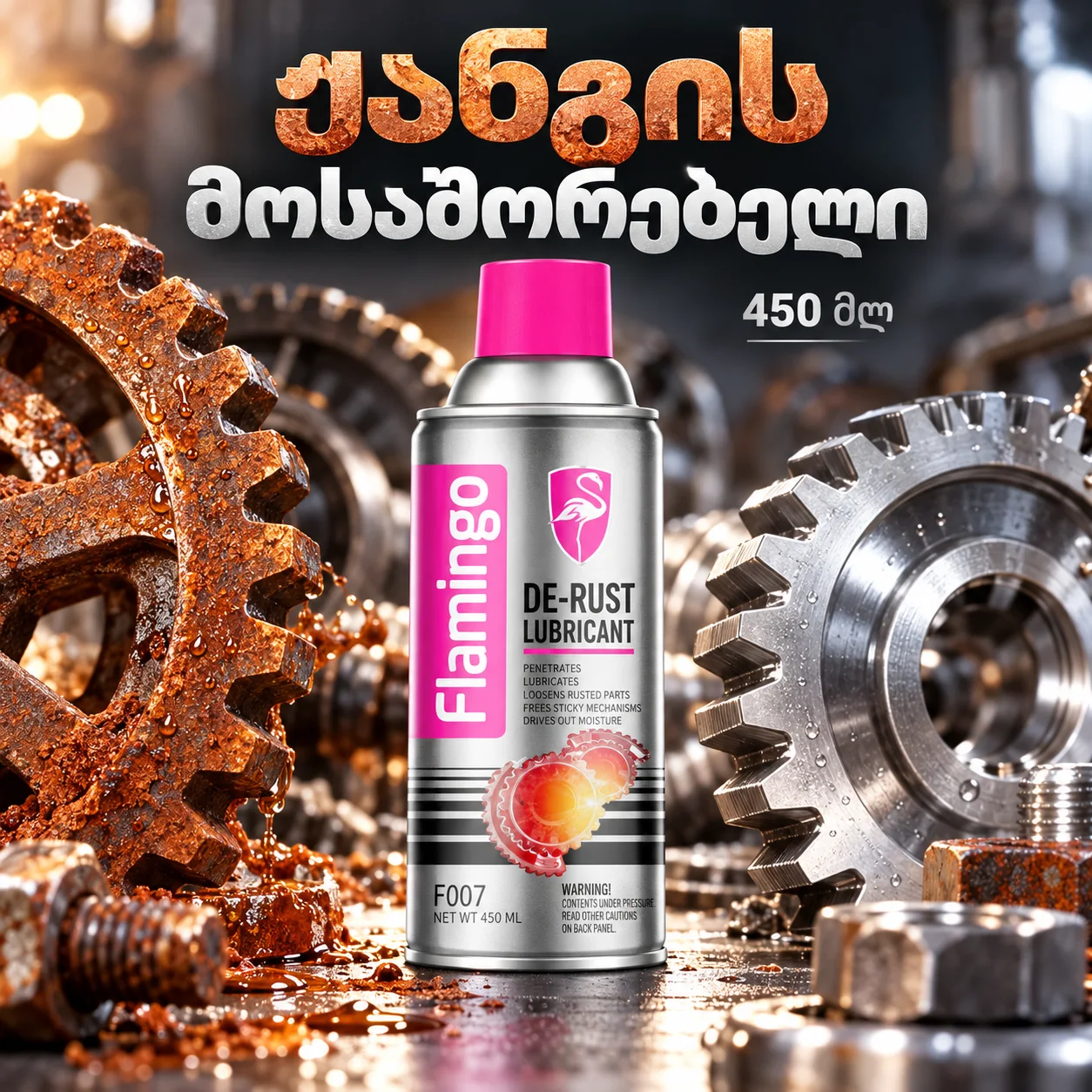 DE-RUST LUBRICANT (450ML) - ჟანგგამწმენდი