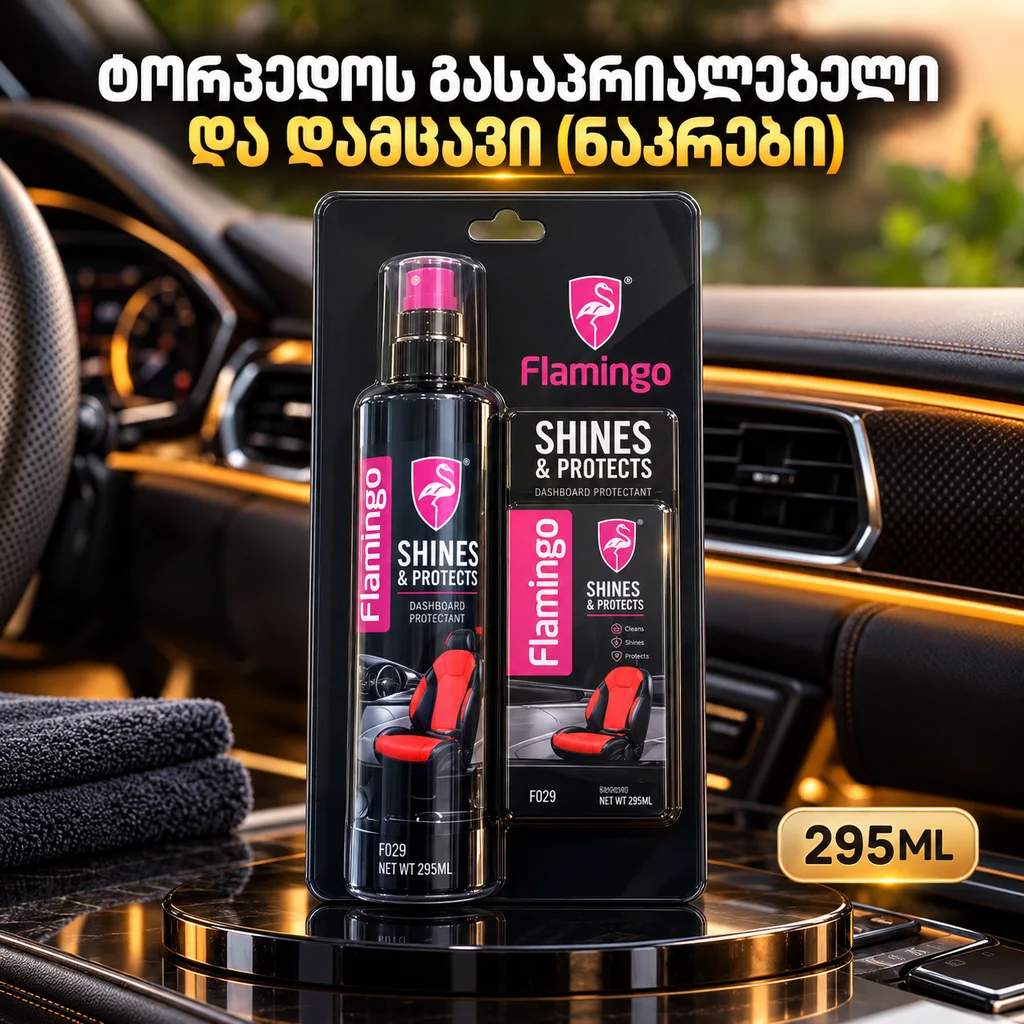 SHINES & PROTECTS PROTECTANT SET (295ML) - ტორპედოს გასაპრიალებელი და დამცავი (ნაკრები)