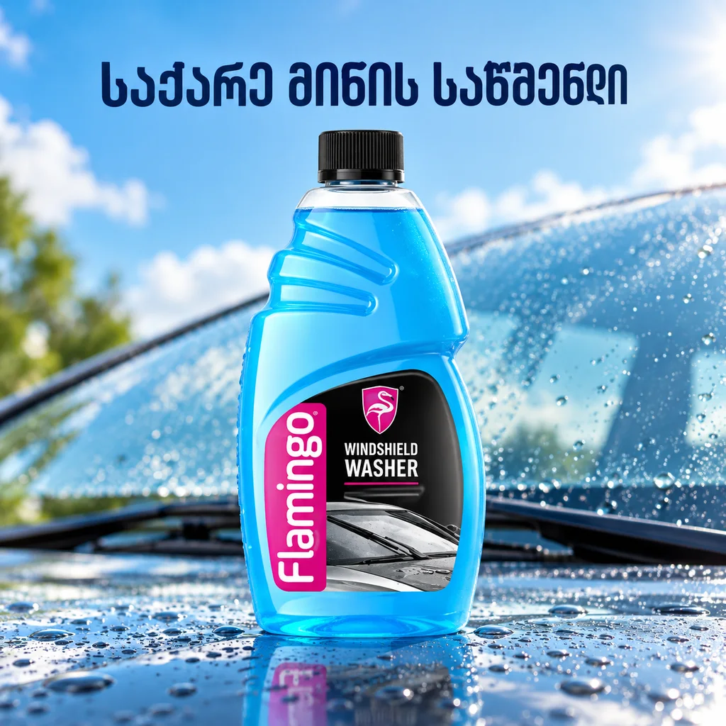 WINDSHIELD WASHER (500ML) - საქარე მინის საწმენდი (1 ფლაკონი იხსნება 6 ლიტრ წყალში)