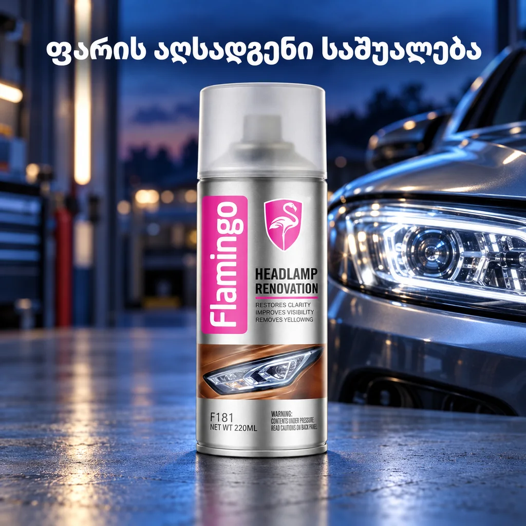 HEADLAMP RENOVATION 220ML - ფარის აღსადგენი საშუალება