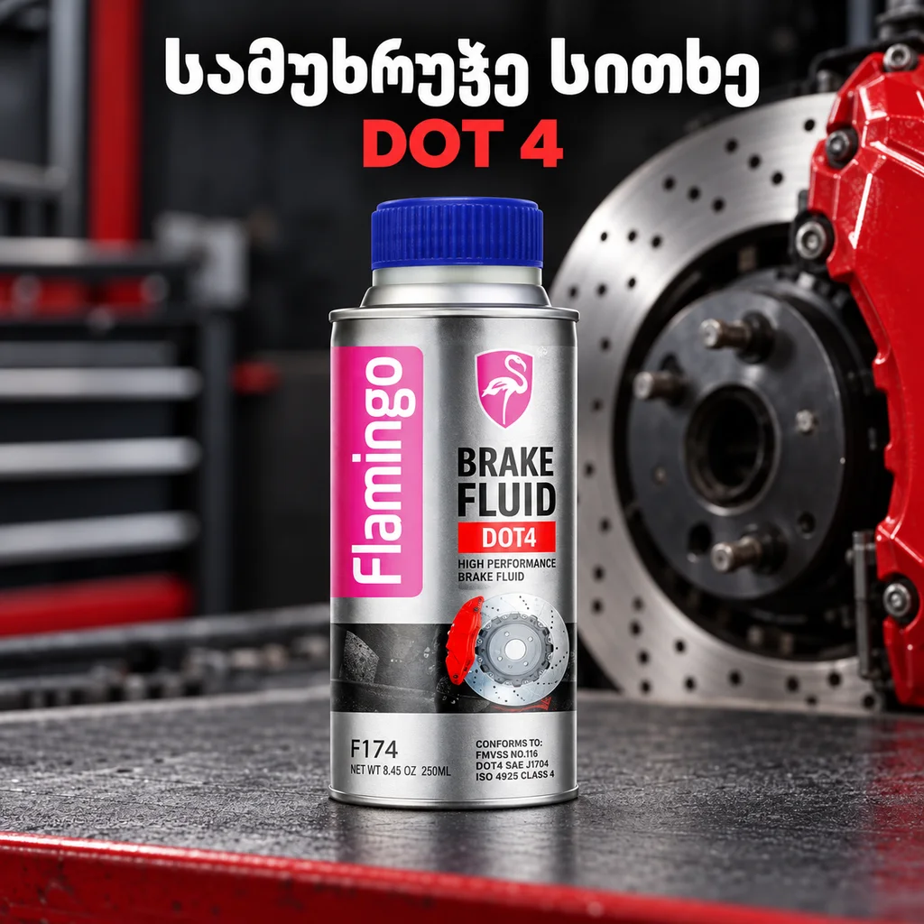 BRAKE FLUID DOT4 (250ML) - სამუხრუჭე სითხე (ჟიტკოსტი)