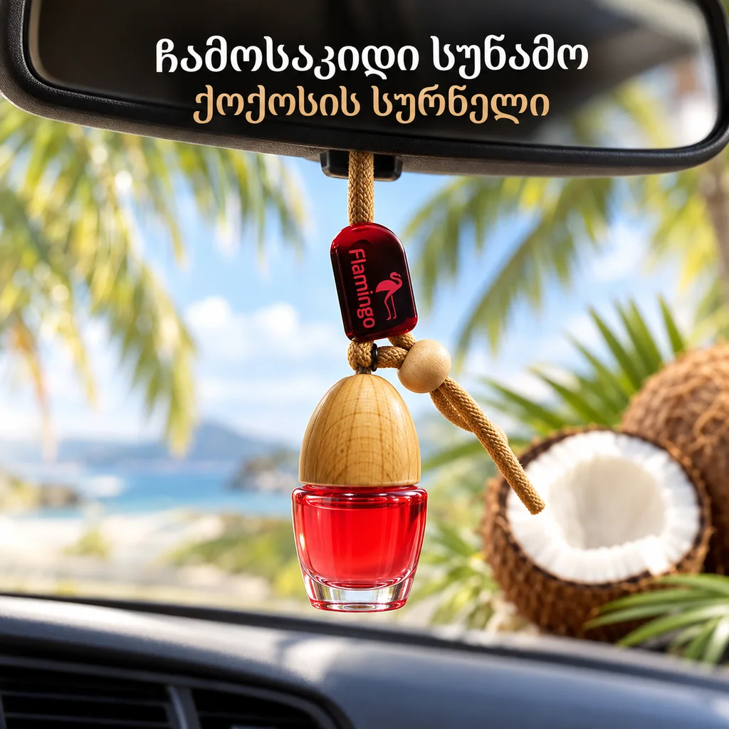 HANGING AIR FRESHENER- COCO (50ML) - ჩამოსაკიდი სუნამო - ქოქოსის სურნელით