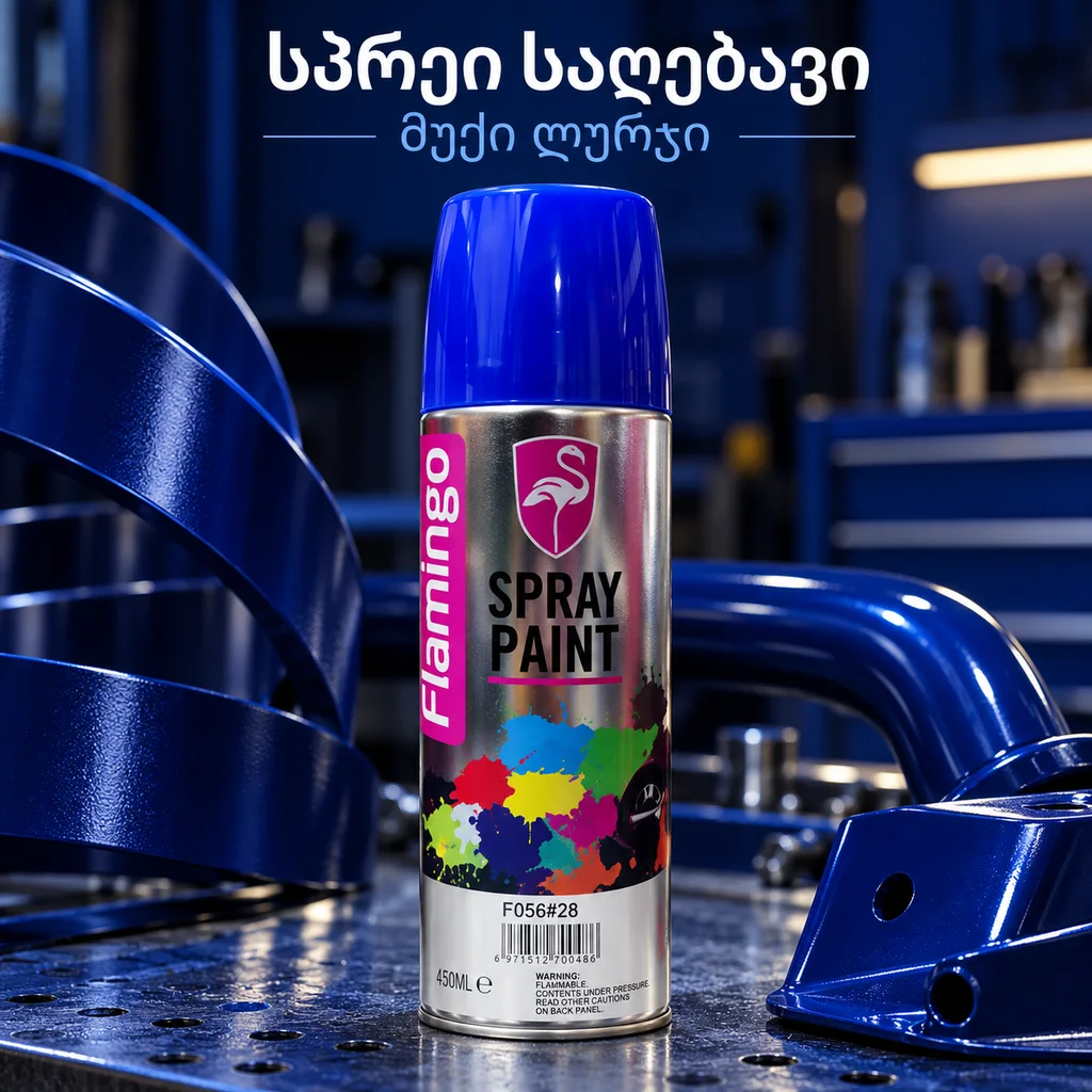SPRAY PAINT DEEP BLUE (450ML) - სპრეი საღებავი - მუქი ლურჯი