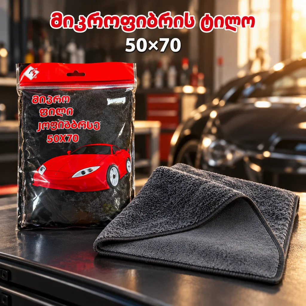 მიკროფიბრის ტილო 50X70