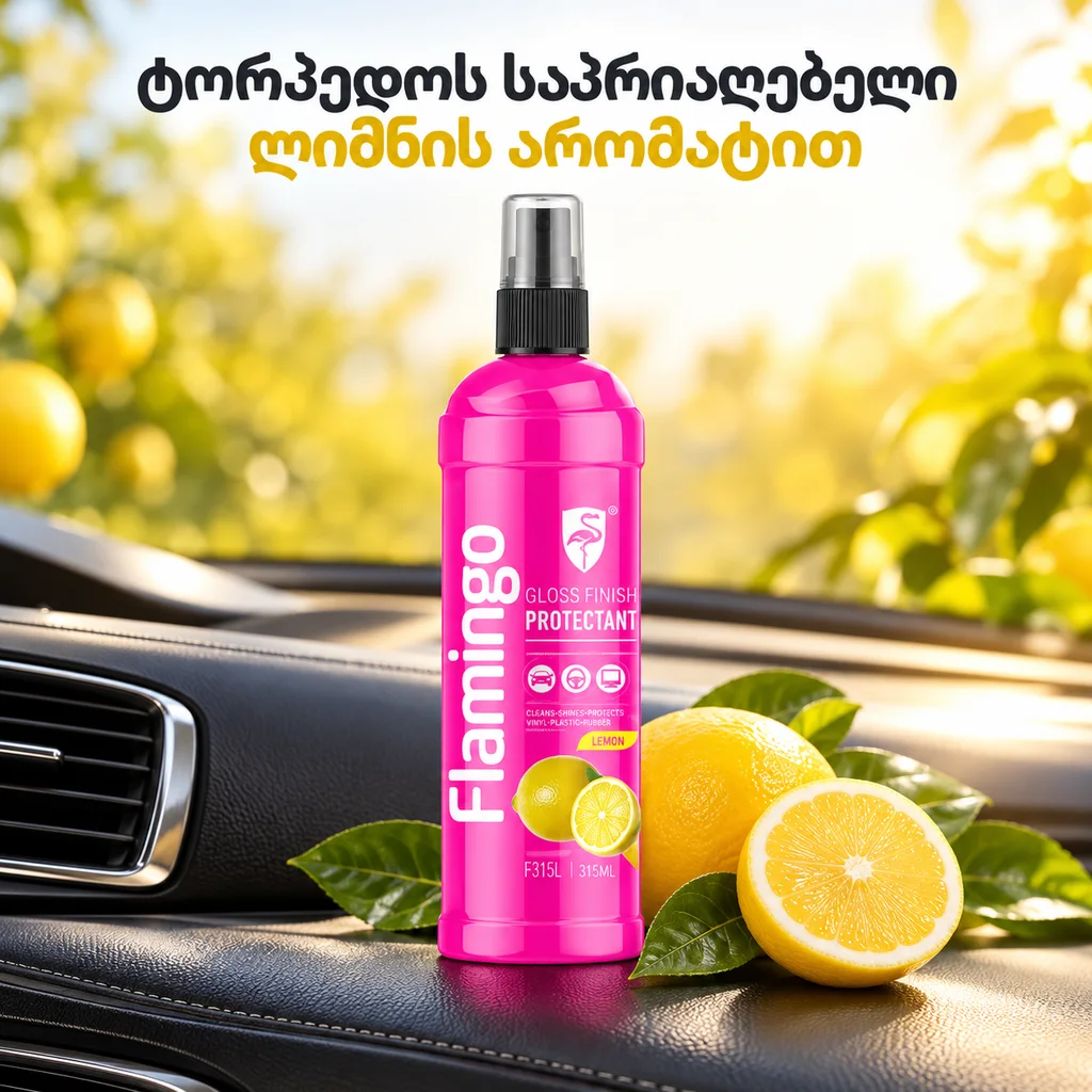 GLOSS FINISH PROTECTANT - LEMON (315ML) - ტორპედოს საპრიალებელი