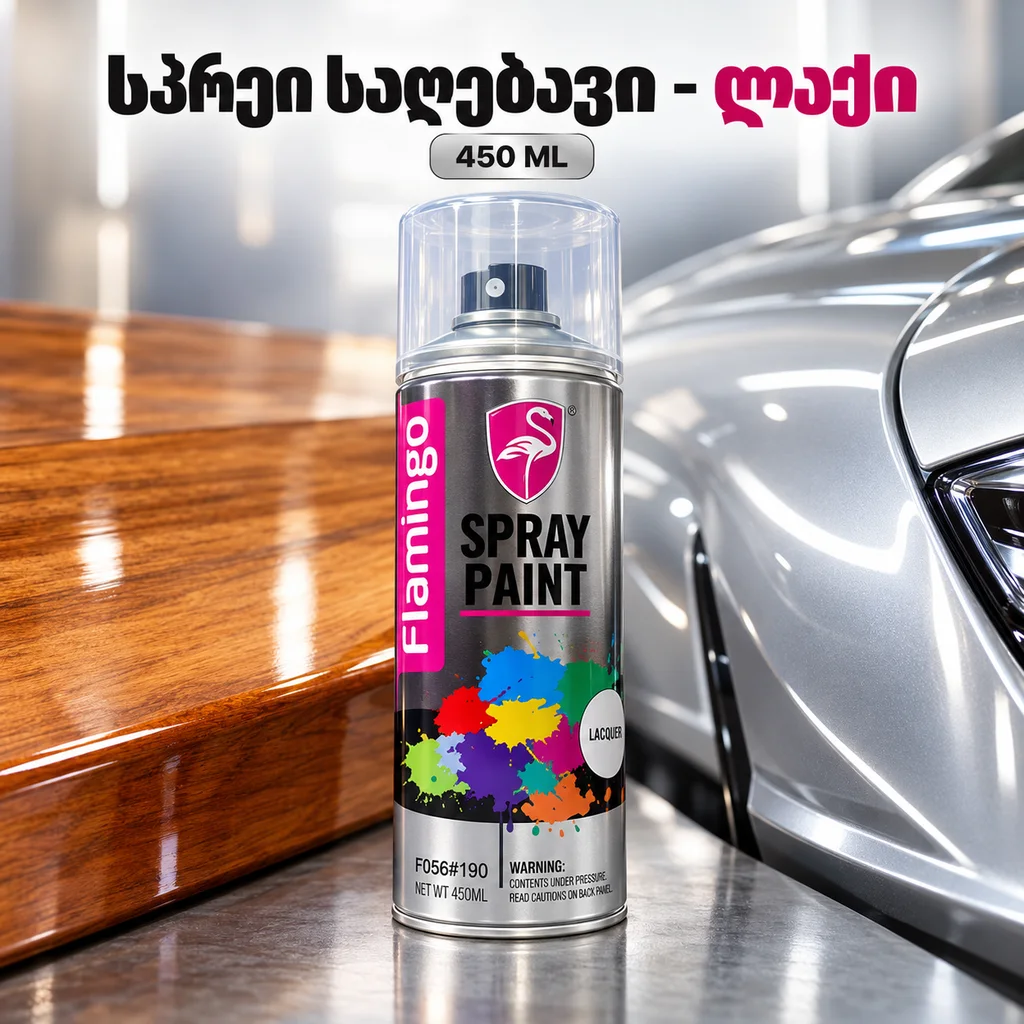 SPRAY PAINT LACQUER (450ML) - სპრეი საღებავი - ლაქი