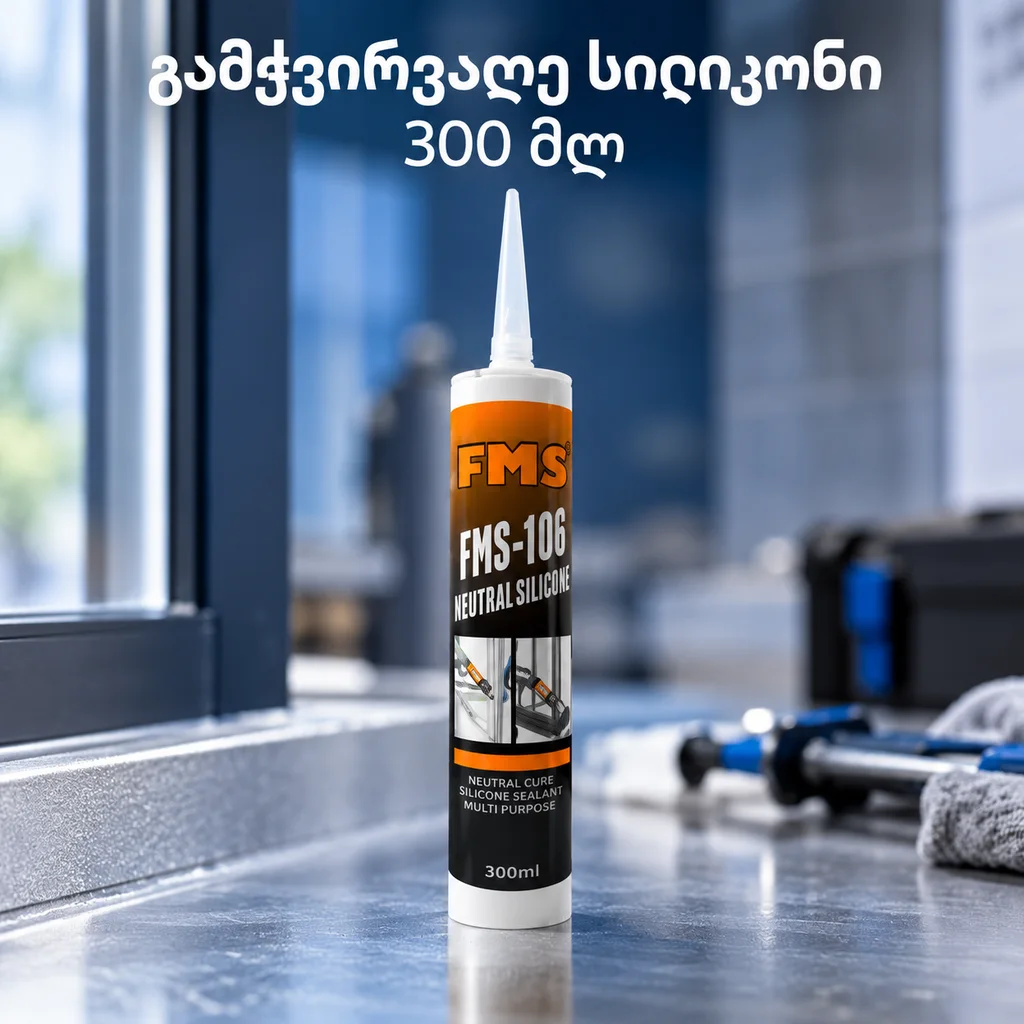 გამჭვირვალე სილიკონი / NEUTRAL SILICONE SEALANT300ML CLEAR