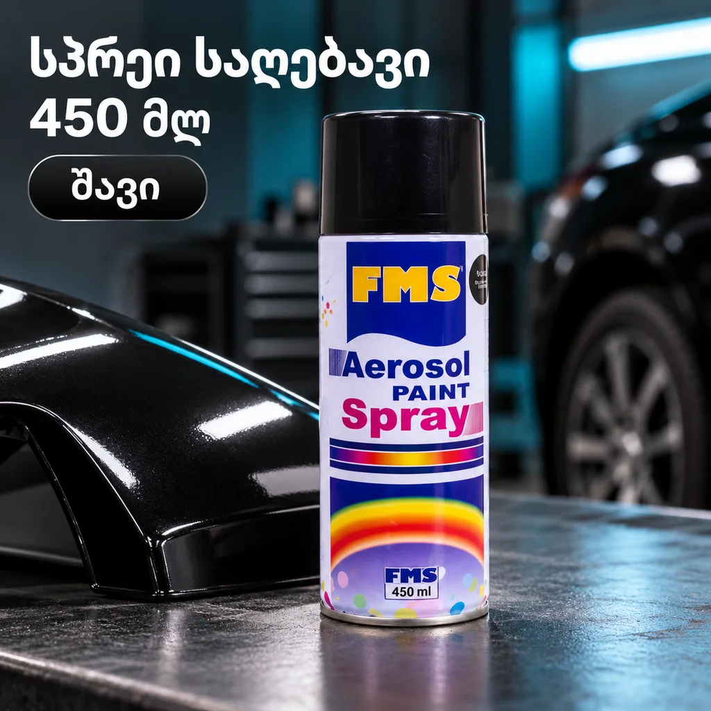 სპრეი საღებავი / SPRAY PAINT 450ML #39 BLACK