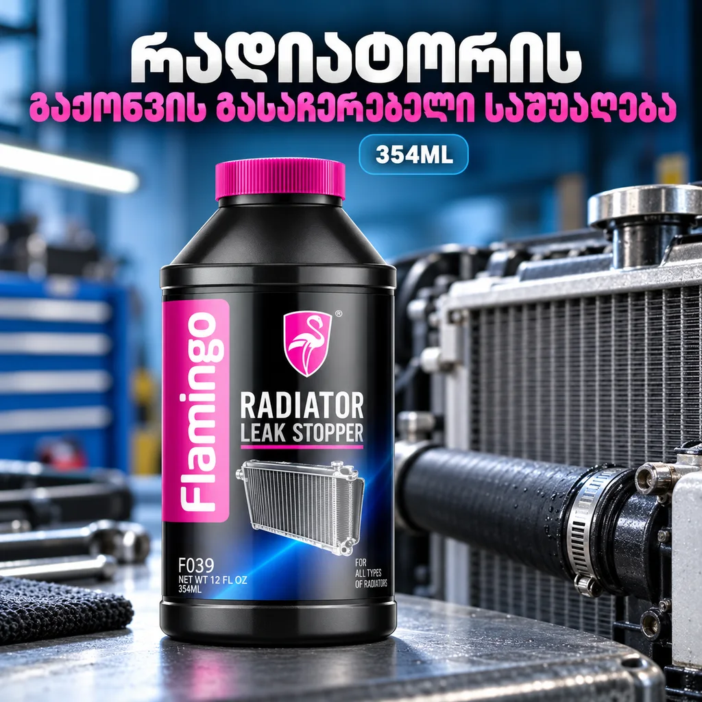 RADIATOR LEAK STOPPER (354ML) - რადიატორის გაჟონვის გასაჩერებელი საშუალება