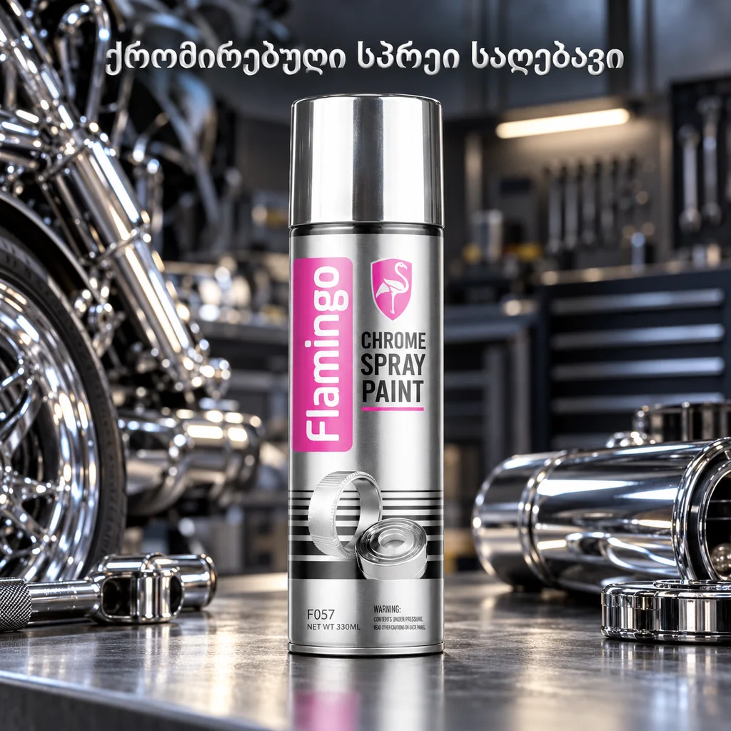 CHROME SPRAY PAINT (330ML) - ქრომირებული სპრეი საღებავი