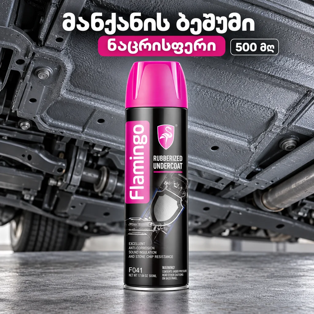 RUBBERIZED UNDERCOAT- GREY (500ML) - მანქანის ბეშუმი - ნაცრისფერი