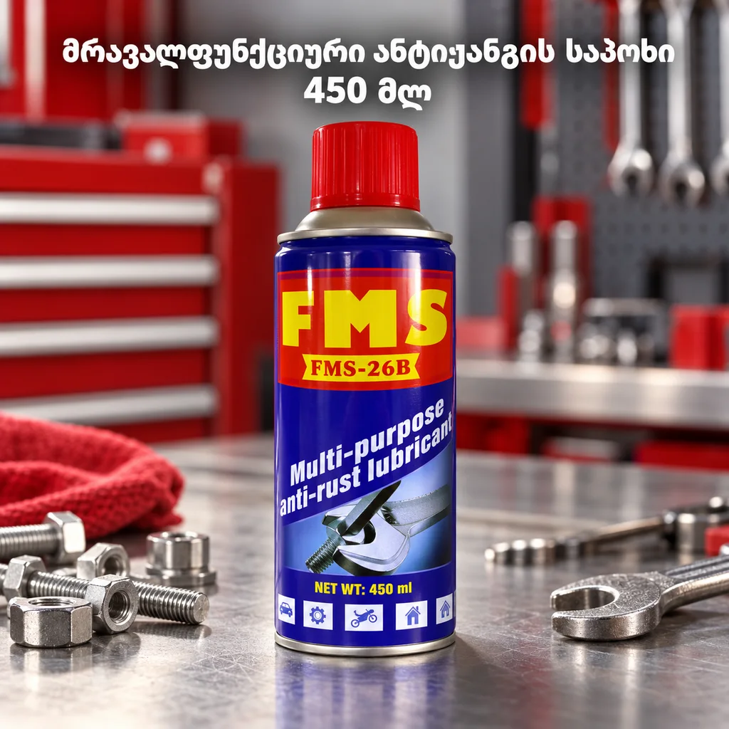 მრავალფუნქციური ანტიჟანგის საპოხი / MULTI-PURPOSE ANTIRUST LUBRICANT 450ML