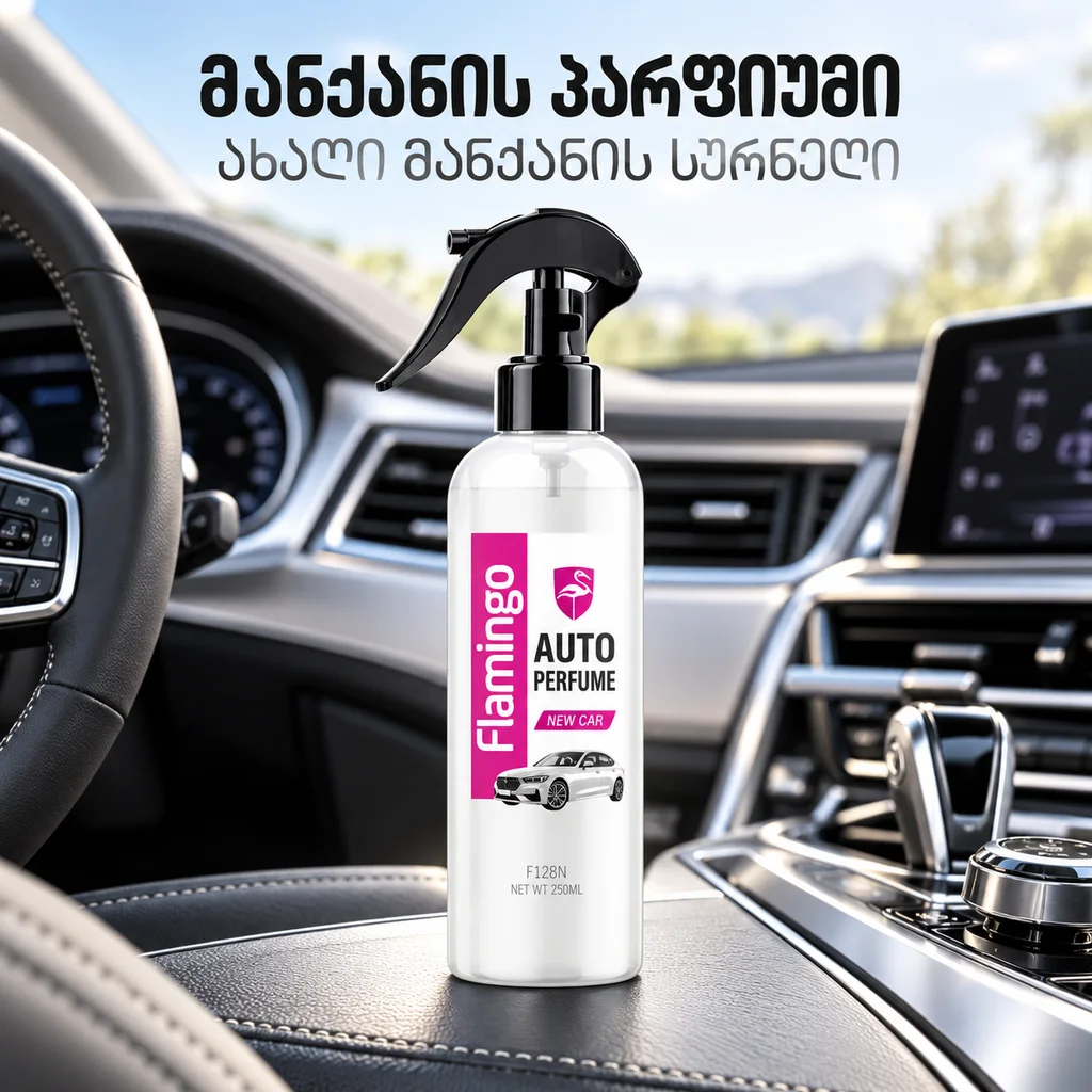 AUTO PERFUME-NEW CAR (250ML) - მანქანის პარფიუმი - ახალი მანქანის სურნელით